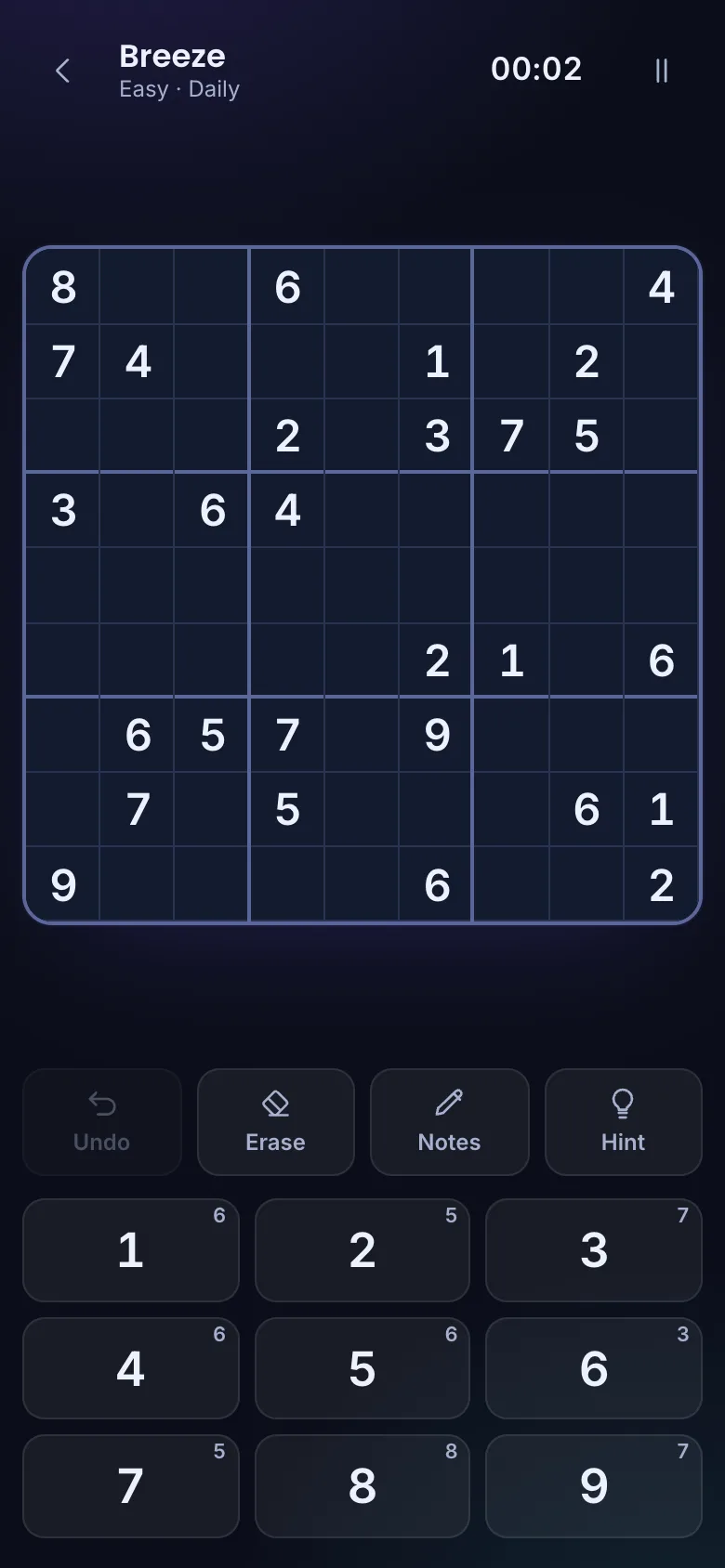 A 9×9 board in the Luminous theme